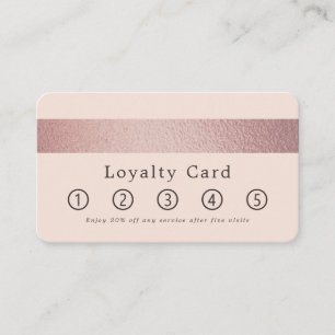 Tarjeta De Fidelización Moda simple Rosa de banda de Relieve metalizado do