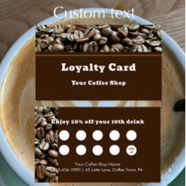 Tarjeta De Fidelización Modern Coffee Shop Discount Reward Customer