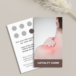 Tarjeta De Fidelización Modern Elegant Massage Therapist Loyalty Card