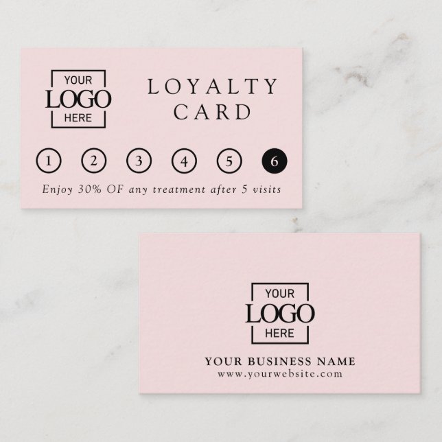 Tarjeta De Fidelización Modern Elegant Professional Business Logo Reward (Anverso / Reverso)
