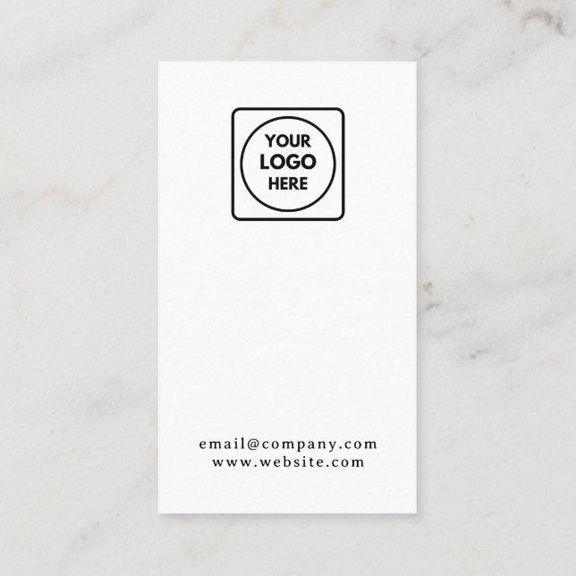 Tarjeta De Fidelización Modern Minimalist Logo | Business Loyalty Design (Reverso)