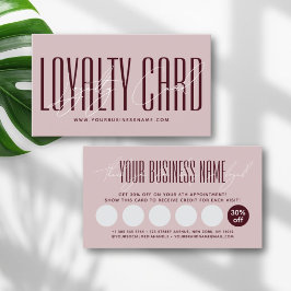 Tarjeta De Fidelización Modern typography script reward 