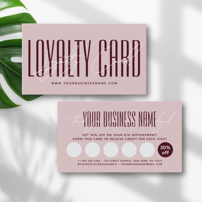 Tarjeta De Fidelización Modern typography script reward  (Subido por el creador)