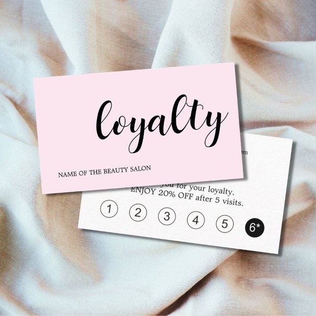 Tarjeta De Fidelización Moderna Belleza Blanca Rosa Negra Elegante (Subido por el creador)