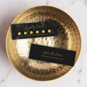 Tarjeta De Fidelización Moderna caligrafía moderna luces oscuras de Bokeh