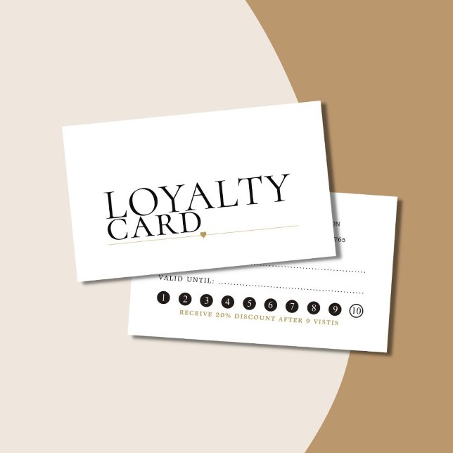 Tarjeta De Fidelización Moderna elegancia Faux Gold Línea de Belleza Lealt (Subido por el creador)