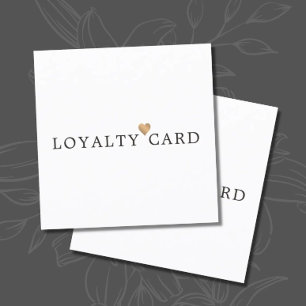 Tarjeta De Fidelización Moderna y elegante Faux Gold Heart Beauty Loyalty