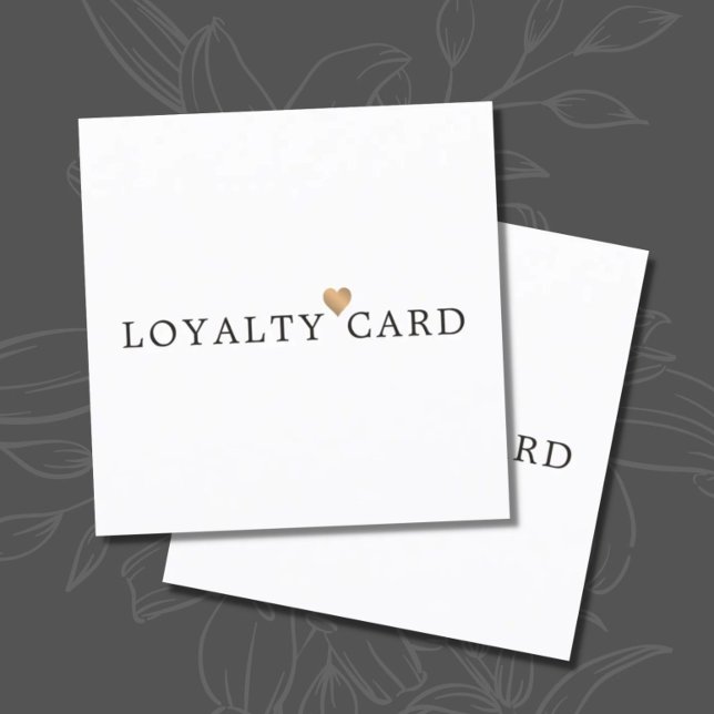 Tarjeta De Fidelización Moderna y elegante Faux Gold Heart Beauty Loyalty (Subido por el creador)