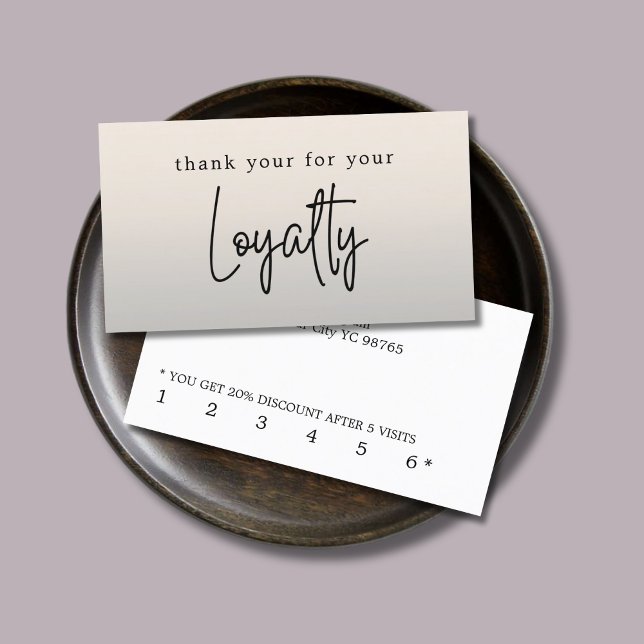 Tarjeta De Fidelización Moderna y elegante Faux Metalizado Negrita Salón d (Subido por el creador)