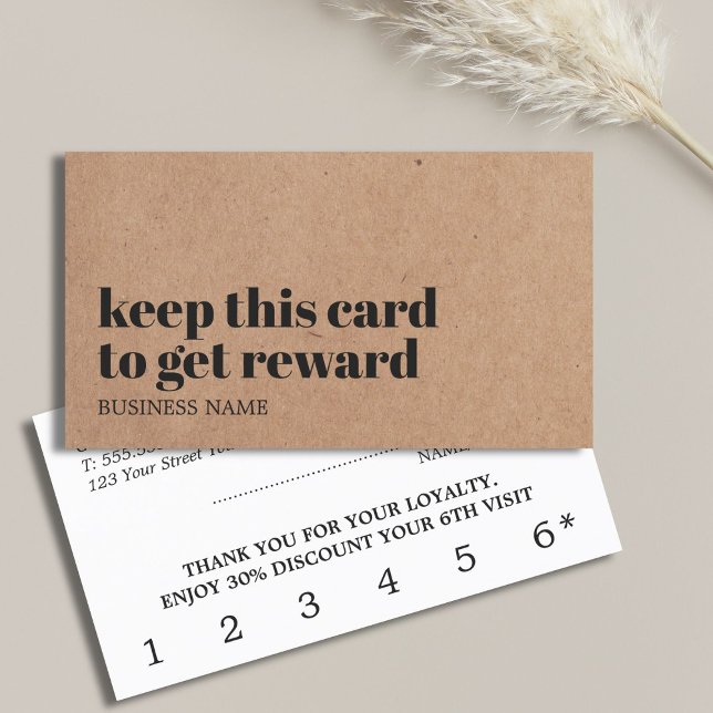 Tarjeta De Fidelización Moderno Kraft Blanco Negro Belleza Negra Salón Aud (Subido por el creador)