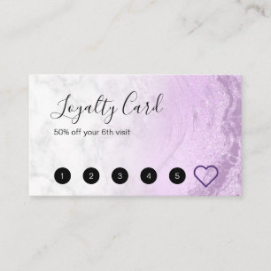 Tarjeta De Fidelización Moderno y elegante artista de maquillaje de mármol