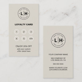 Tarjeta De Fidelización Moderno y mínimo negocio corporativo