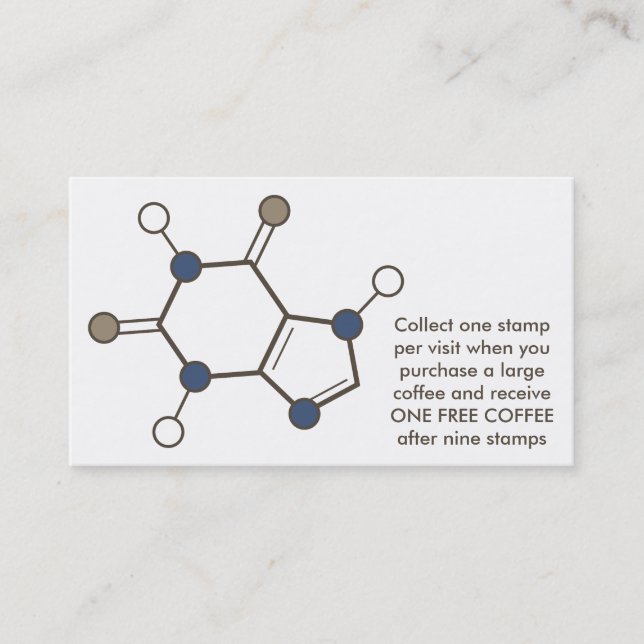 Tarjeta De Fidelización molécula de cafeína (Anverso)