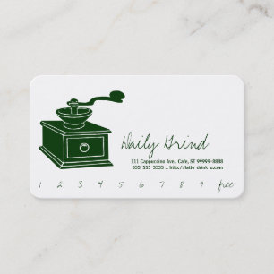 Tarjeta De Fidelización Molino de café / Golpes de lealtad