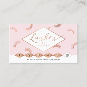 Tarjeta De Fidelización Mucha lealtad de oro rosada/Rosa en salón de ceniz