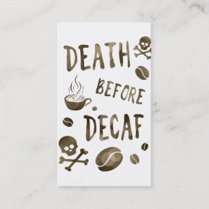 Tarjeta De Fidelización muerte antes de decaf bokeh