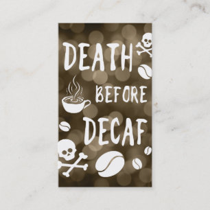 Tarjeta De Fidelización muerte antes de decaf bokeh