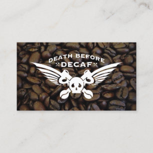 Tarjeta De Fidelización muerte antes de los granos de café decaf