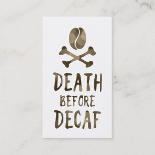 Tarjeta De Fidelización muerte antes del decaf