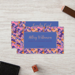 Tarjeta De Fidelización Naranja púrpura Servicio de preparación de hueso d