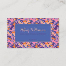 Tarjeta De Fidelización Naranja púrpura Servicio de preparación de hueso d