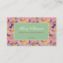 Tarjeta De Fidelización Naranja púrpura Servicio de preparación de mascota