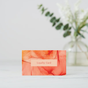 Tarjeta De Fidelización Naranja Rojo Moderno Resumen elegante