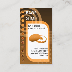 Tarjeta De Fidelización naranjas de lealtad de bagel