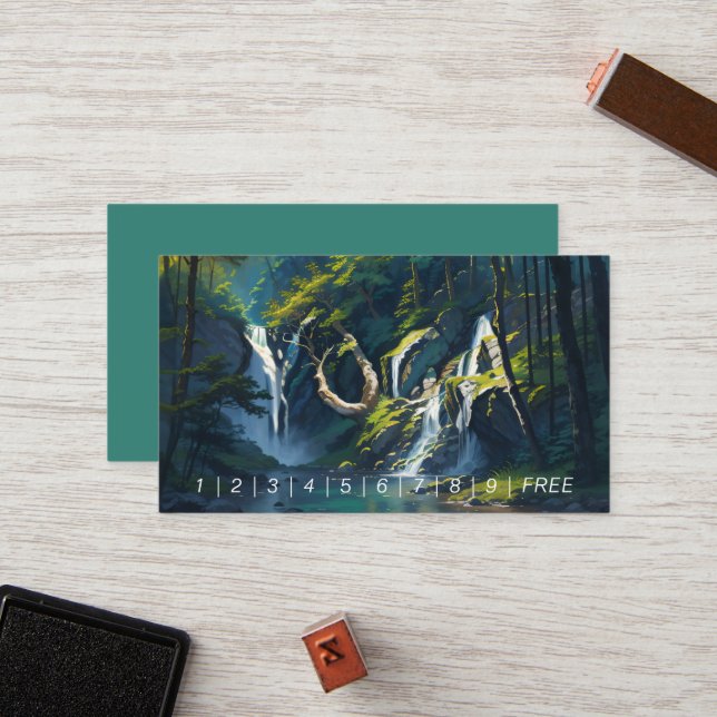 Tarjeta De Fidelización Naturaleza Bosque YOGA Profesora de Meditación de  (Anverso/Reverso In Situ)