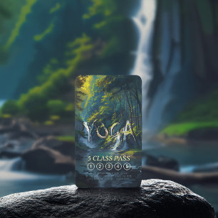 Tarjeta De Fidelización Naturaleza YOGA texto oculto Reiki Master 5 Clase