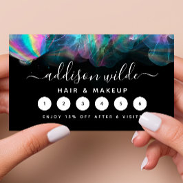 Tarjeta De Fidelización Negocio holográfico de tinta de alcohol