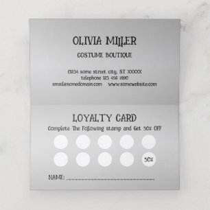 Tarjeta De Fidelización Noche de Halloween con casa embrujada, murciélagos