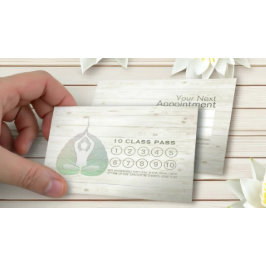Tarjeta De Fidelización Nombramiento de Lealtad de Yoga 10 Clase Pass Hoja