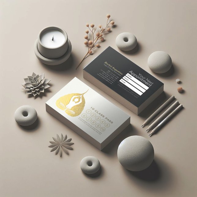 Tarjeta De Fidelización Nombramiento de Lealtad de Yoga 10 Clase Pass Hoja (Subido por el creador)