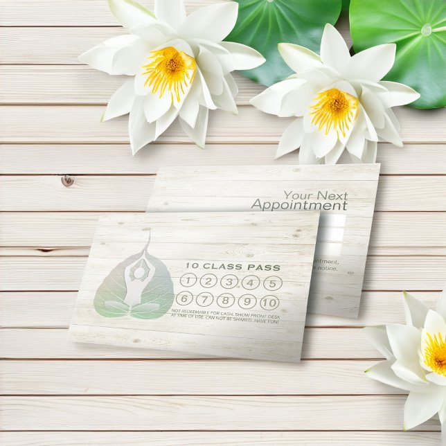 Tarjeta De Fidelización Nombramiento de Lealtad de Yoga 10 Clase Pass Hoja (Subido por el creador)