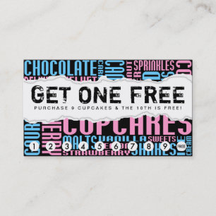 Tarjeta De Fidelización obtener un CUPCAKE gratuito