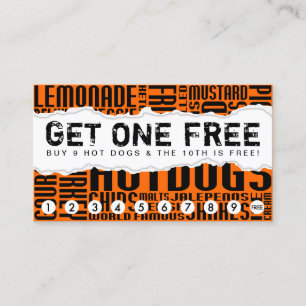 Tarjeta De Fidelización obtenga 1 HOT DOG gratis