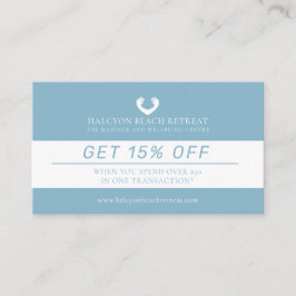 Tarjeta De Fidelización Oferta de masajes de belleza con descuento de fide