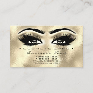 Tarjeta De Fidelización Ojos de cristal del oro de los latigazos del saló