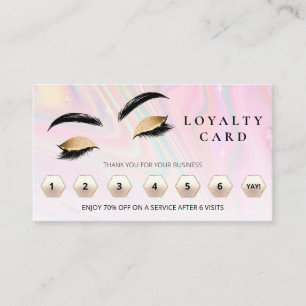 Tarjeta De Fidelización *~* Ojos QR latidos Gracias por recompensas LOGO