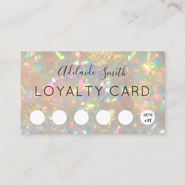 tarjeta de fidelización opal brillante (Anverso)