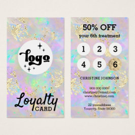 tarjeta de fidelización opal de faux chunky purpur
