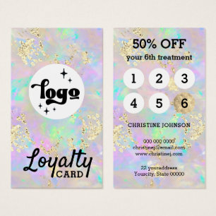 tarjeta de fidelización opal de faux chunky purpur