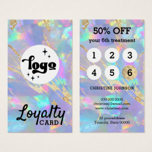 tarjeta de fidelización opal de piedra