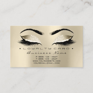 Tarjeta De Fidelización Oro Champaigne del latigazo del salón de belleza