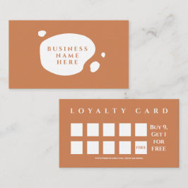 Tarjeta De Fidelización Oro de Coral Cute Minimalista Salón Cafetería