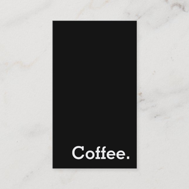 Tarjeta De Fidelización Palabra simple Dark Loyalty Coffee Punchcard Verti (Anverso)