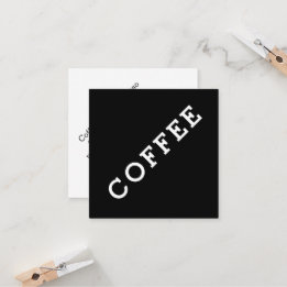 Tarjeta De Fidelización Palabra simple Loyalty Coffee Punch-Card Angle