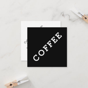 Tarjeta De Fidelización Palabra simple Loyalty Coffee Punch-Card Angle