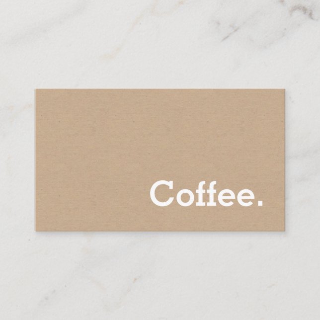 Tarjeta De Fidelización Palabra simple Minima Lealty Coffee Punch-Card Cra (Anverso)